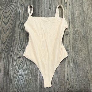 NWOT Skims Fits Everybody Square Neck Bodysuit Low Scoop Back Clay Size XS